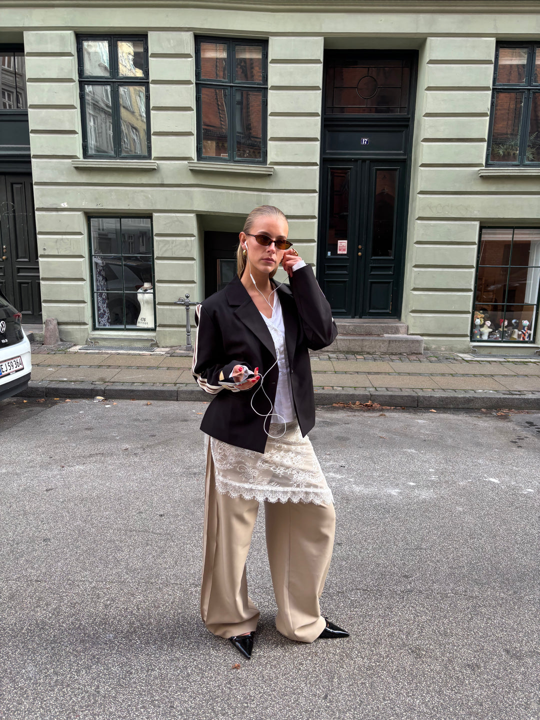 Livia Bindebånd blazer - Sort