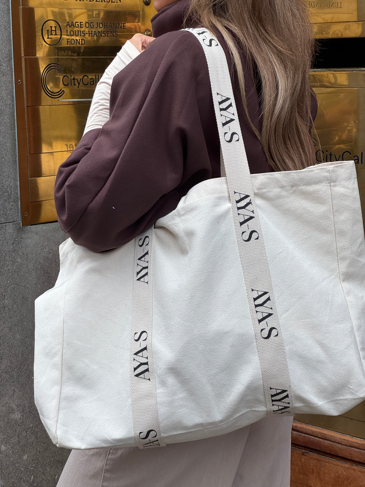 AYA-S logo tote bag