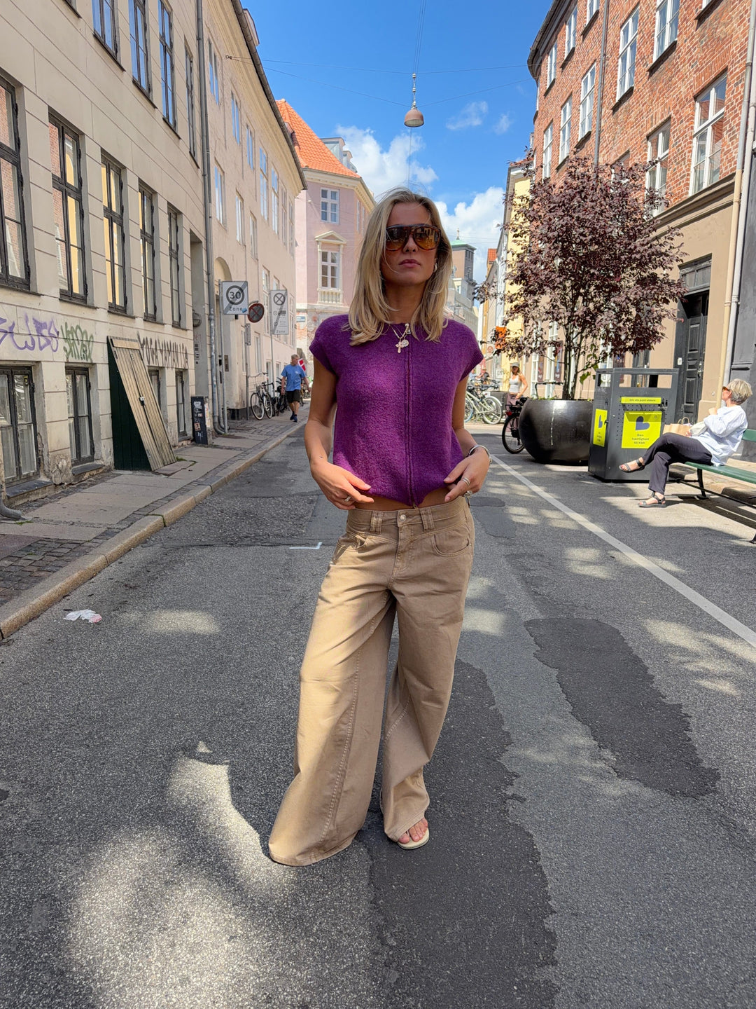 Othilie yoke jeans - Brun