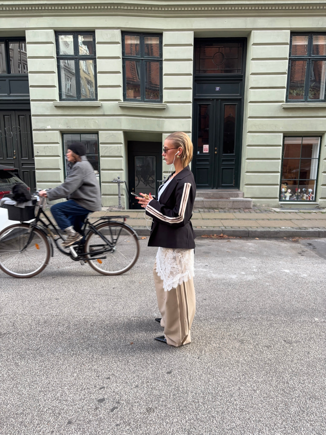 Livia Bindebånd blazer - Sort