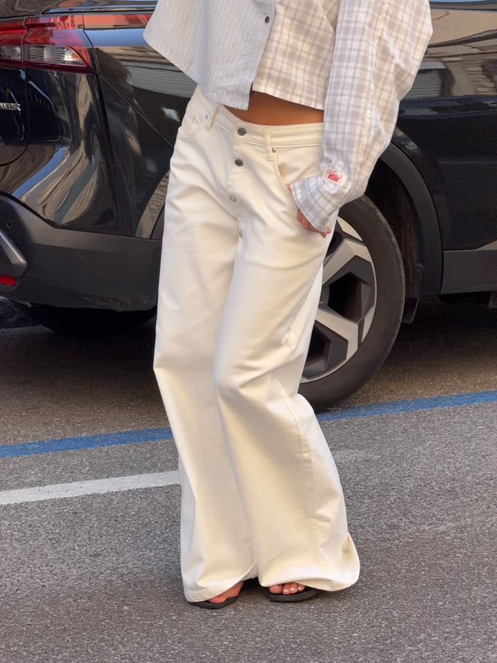 Kelly baggy denim jeans - Hvid