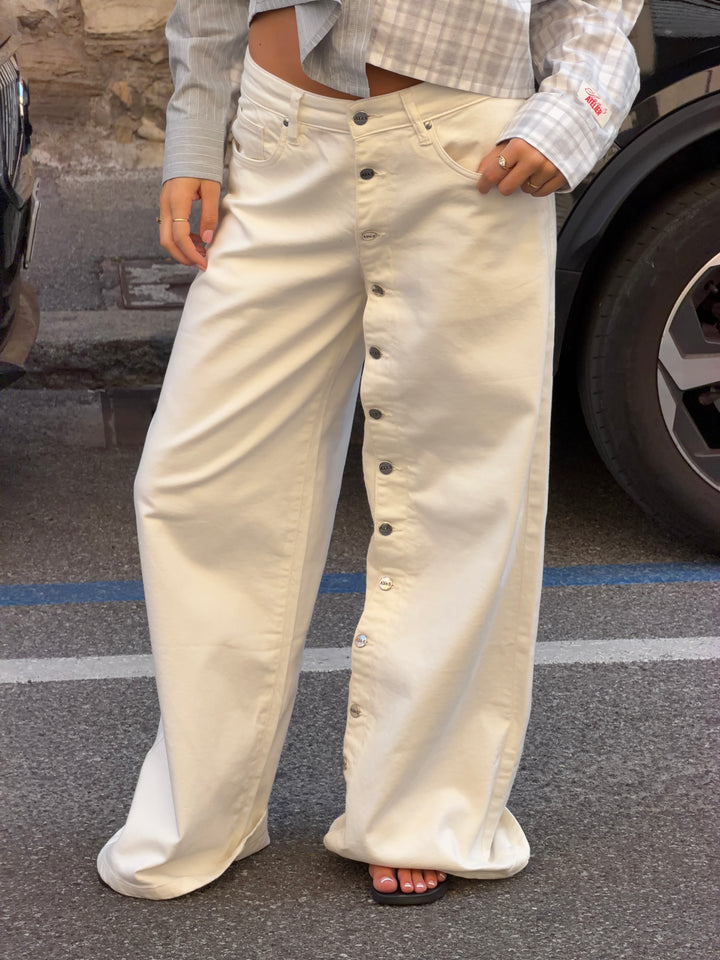 Kelly baggy denim jeans - Hvid