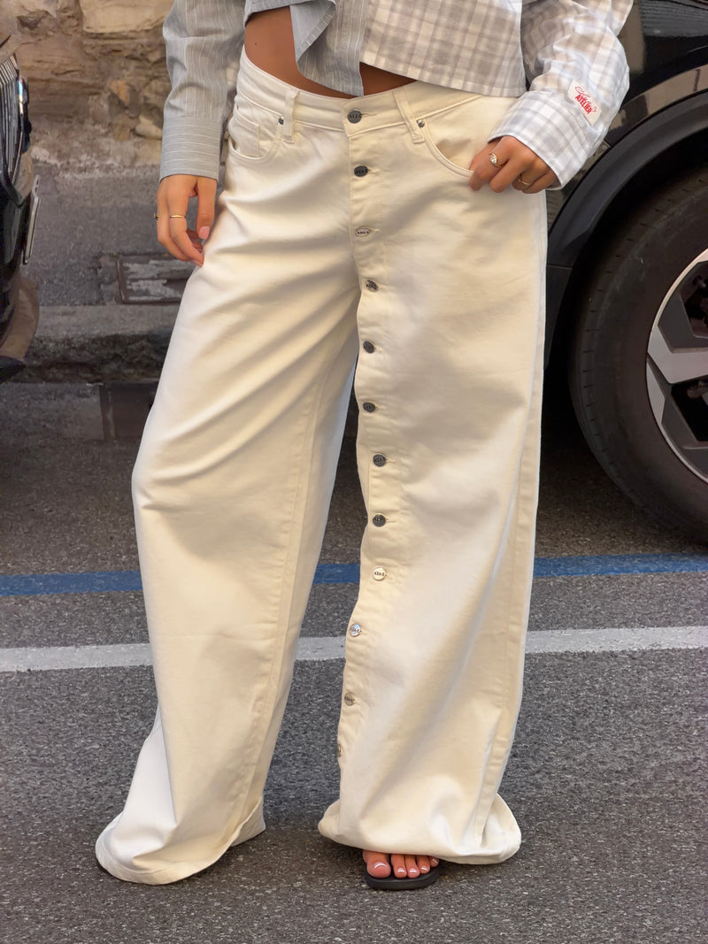 Kelly baggy denim jeans - Hvid