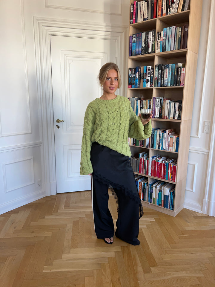 Anora chunky striktrøje - Limegrøn