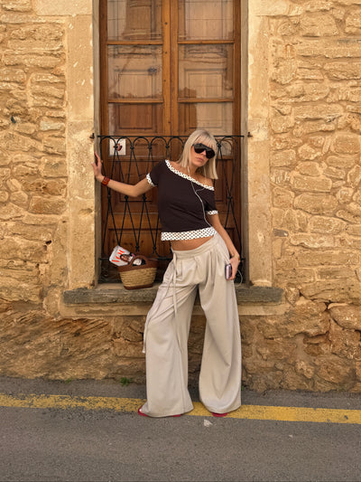 Malva bæltedetalje suit pants - Lys taupe