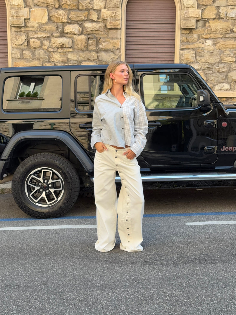 Kelly baggy denim jeans - Hvid