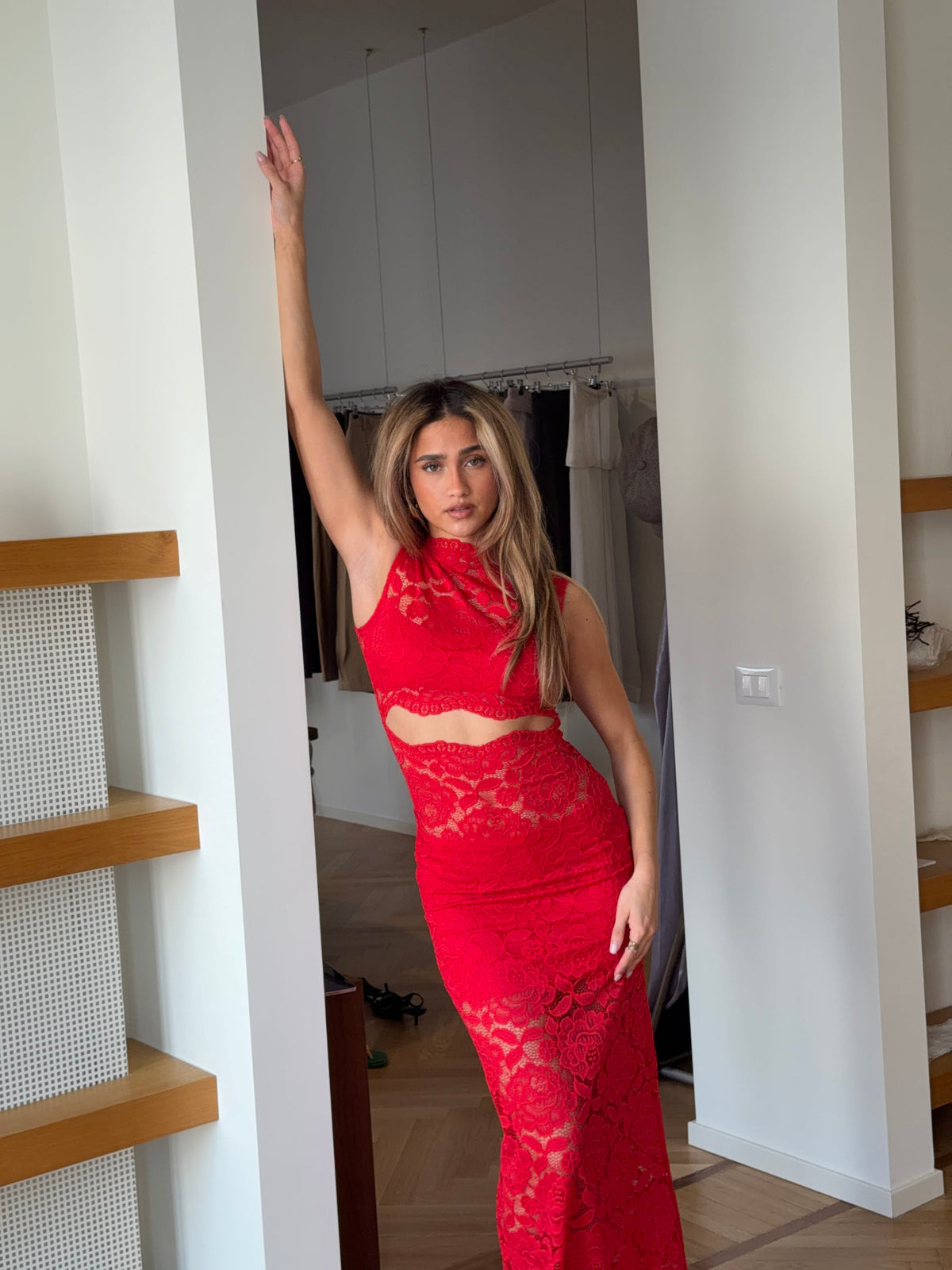 Lydia Blonde Kjole Rød