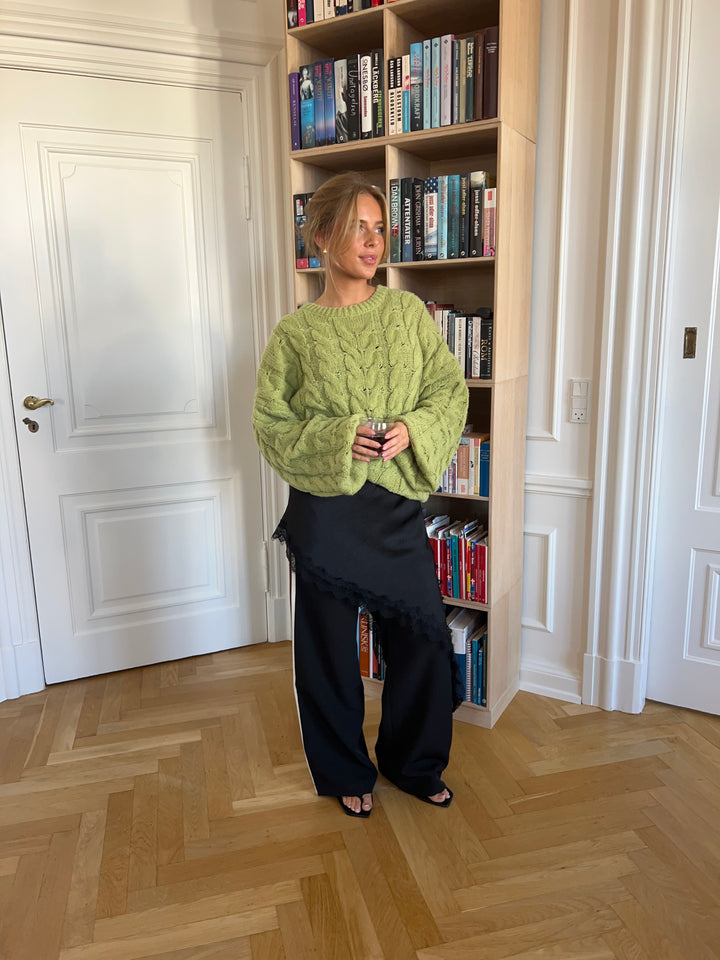 Anora chunky striktrøje - Limegrøn