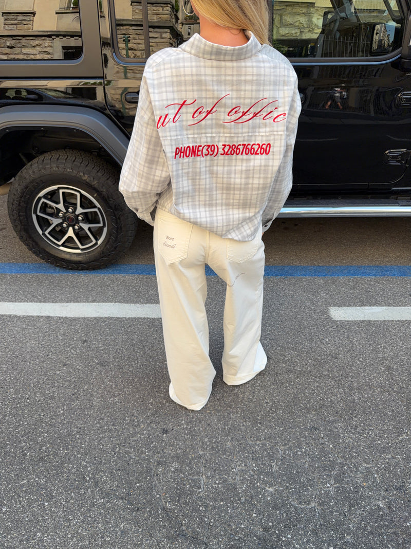 Kelly baggy denim jeans - Hvid