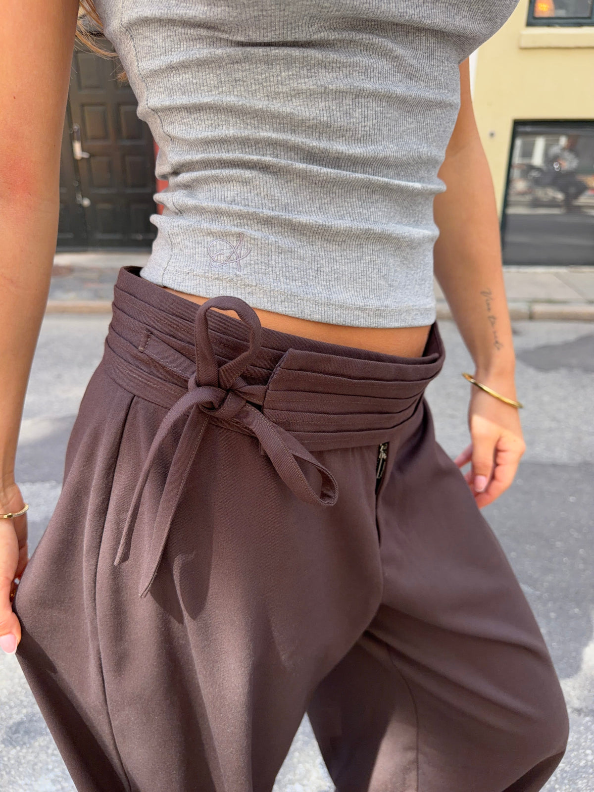 Gia Suit Pants Mørkebrun