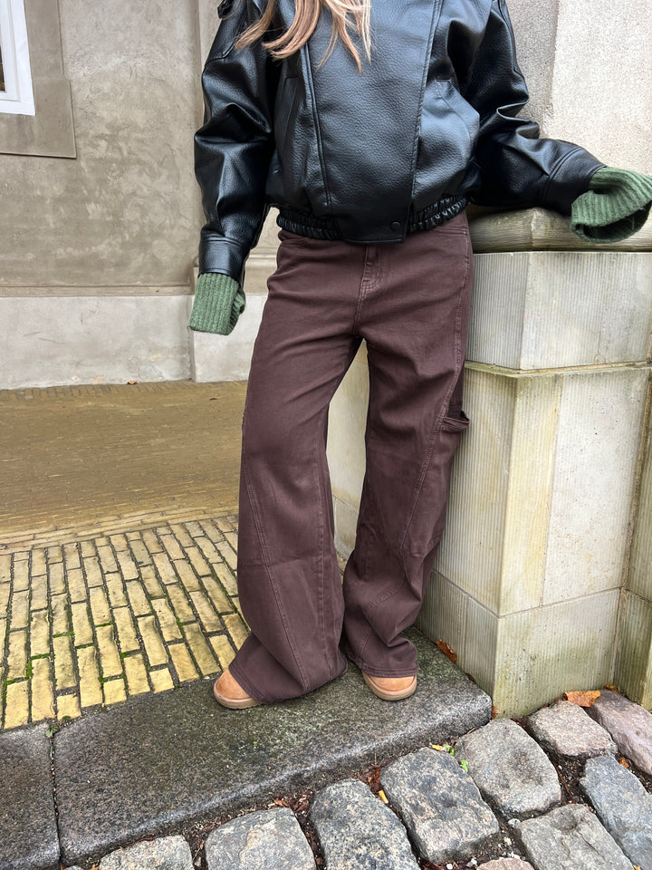 Althea pocket jeans - Brun