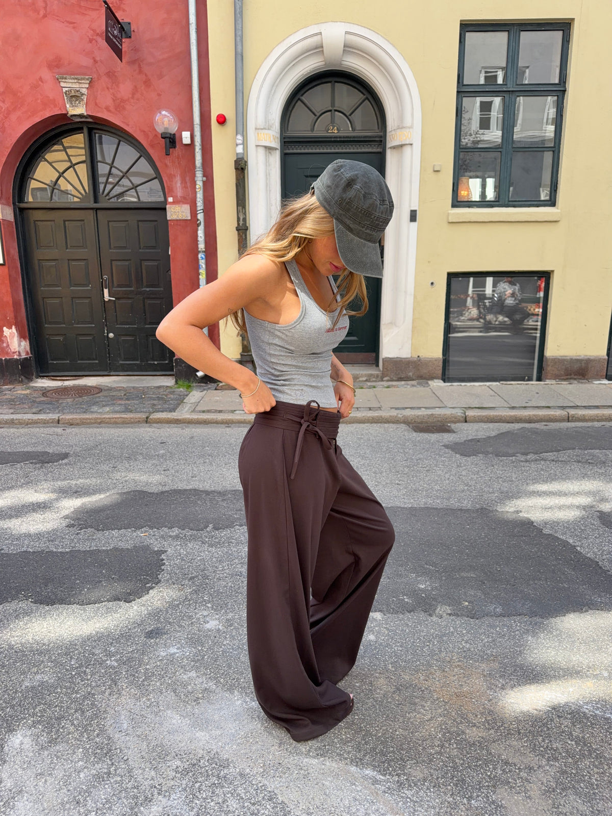 Gia Suit Pants Mørkebrun