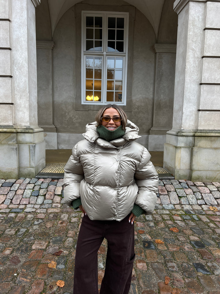 Ellinor puffer jakke - Sage