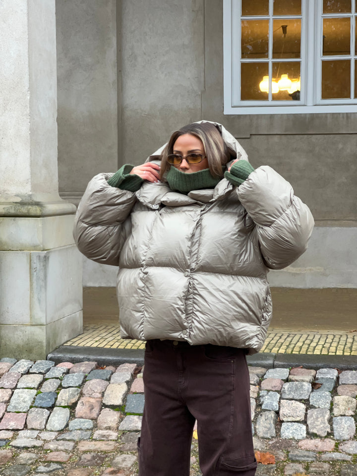 Ellinor puffer jakke - Sage