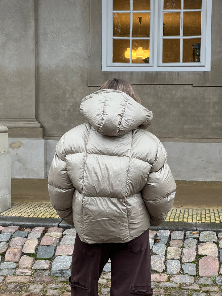 Ellinor puffer jakke - Sage