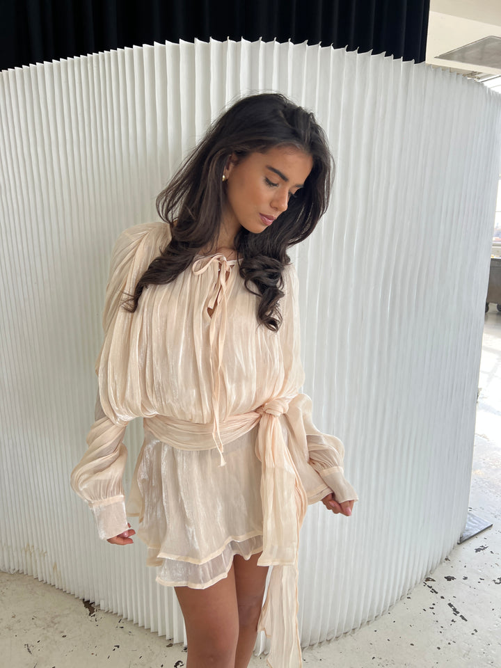 Kalia mini kjole - Beige