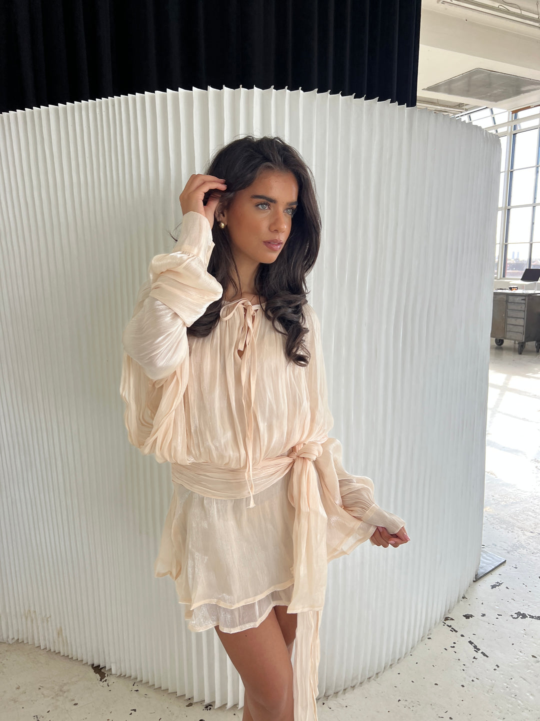 Kalia mini kjole - Beige