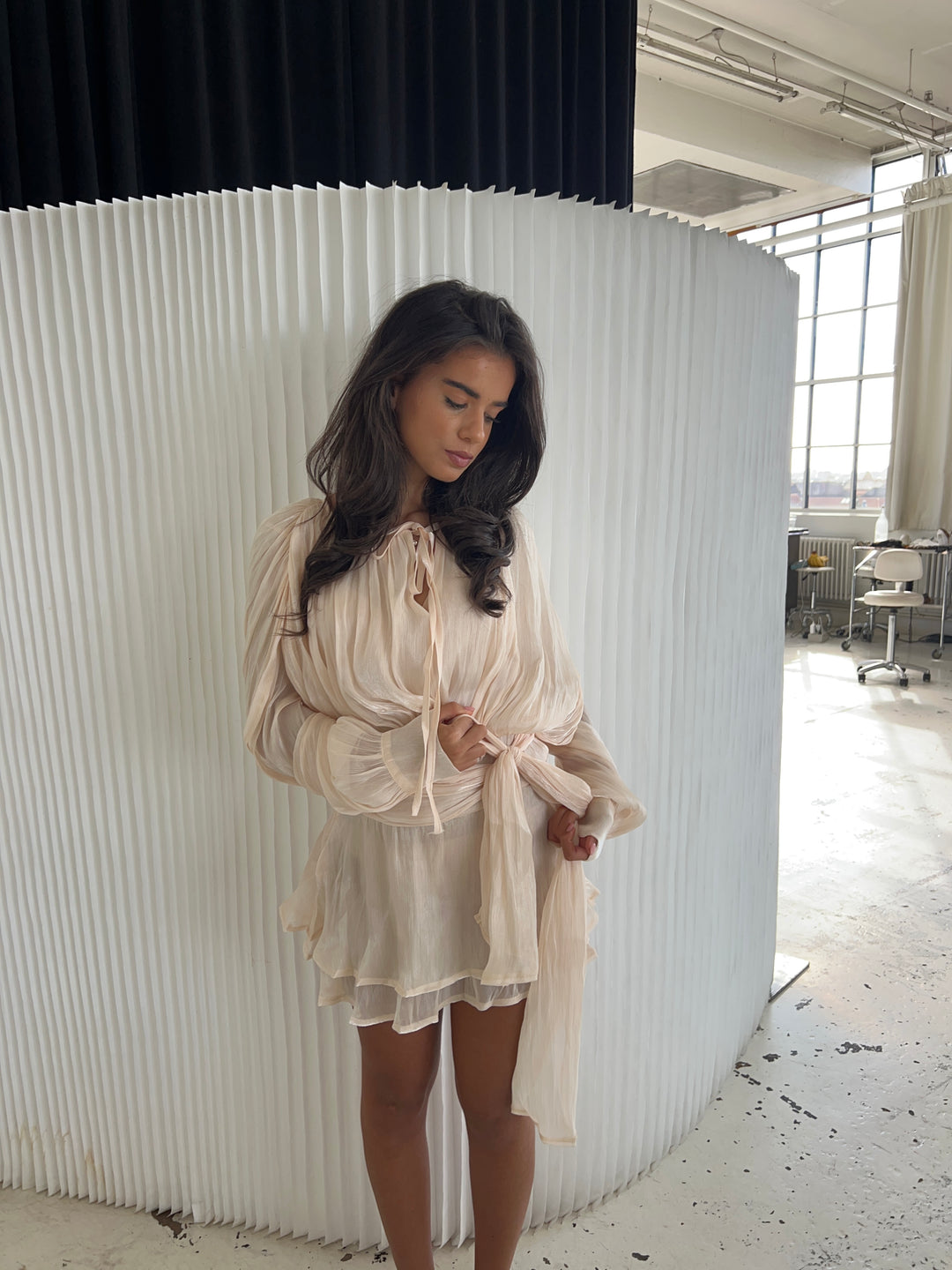 Kalia mini kjole - Beige