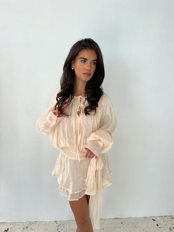 Kalia mini kjole - Beige