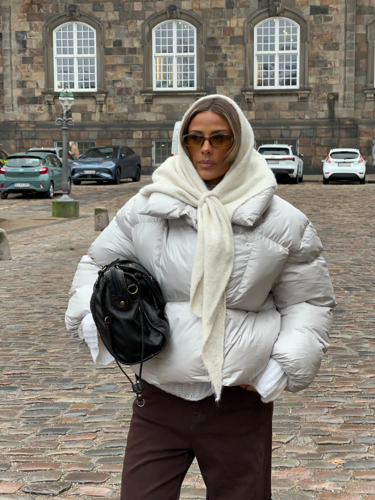 Gyda Mohair Scarf Beige