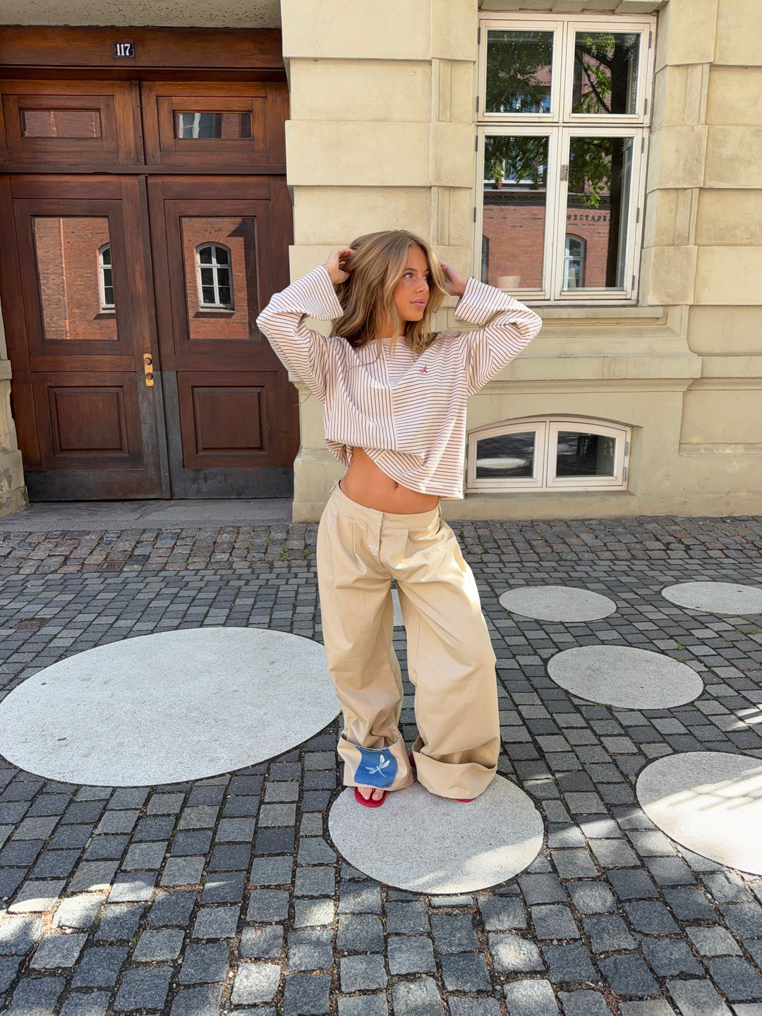 Neva fold up bukser - Beige