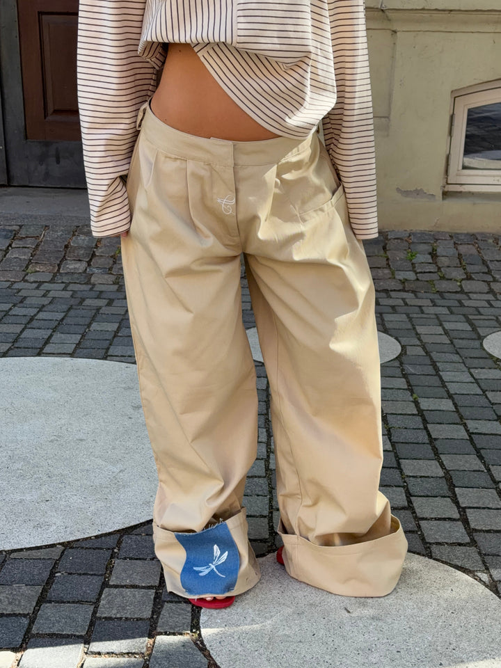 Neva fold up bukser - Beige