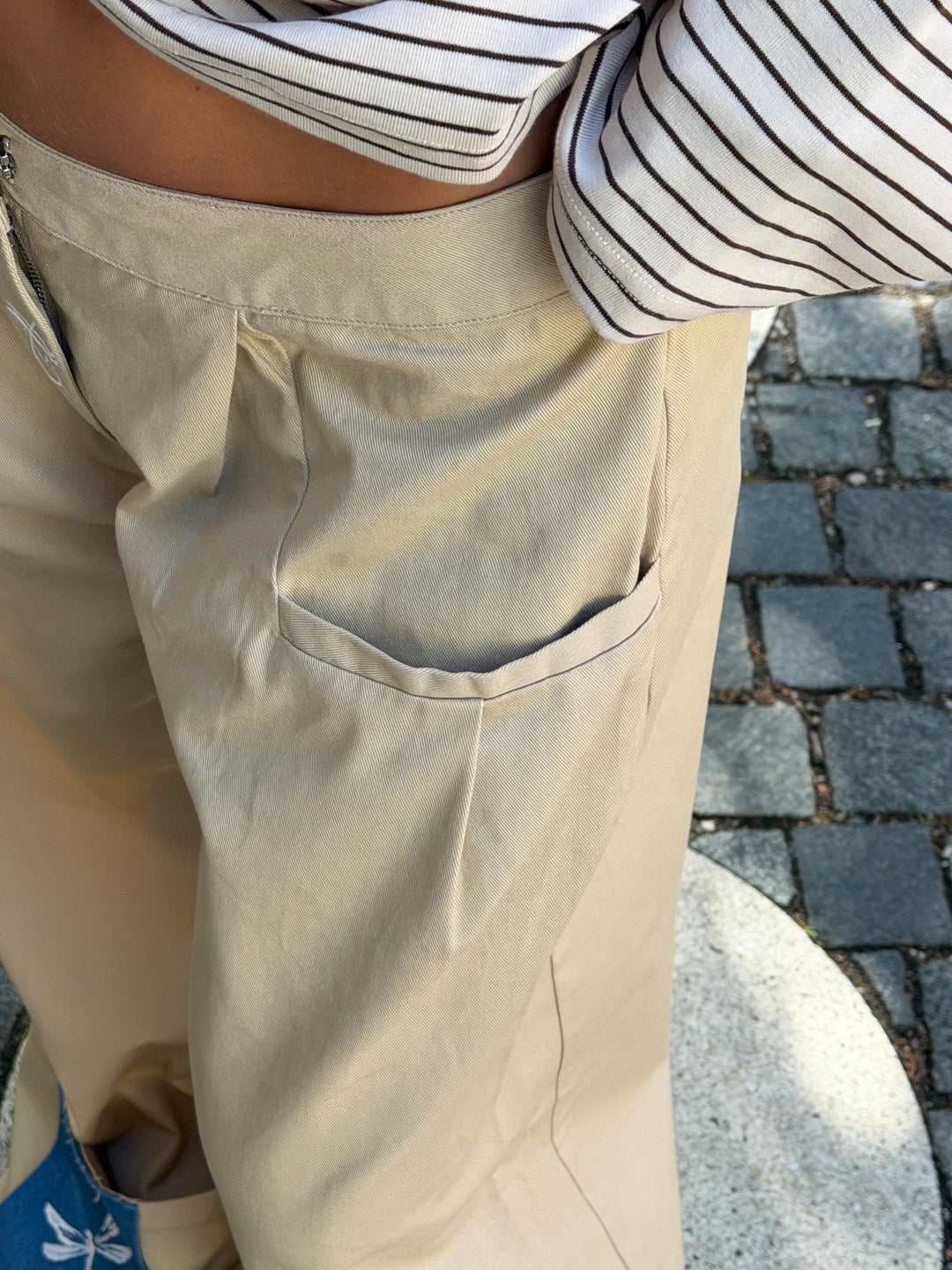 Neva fold up bukser - Beige