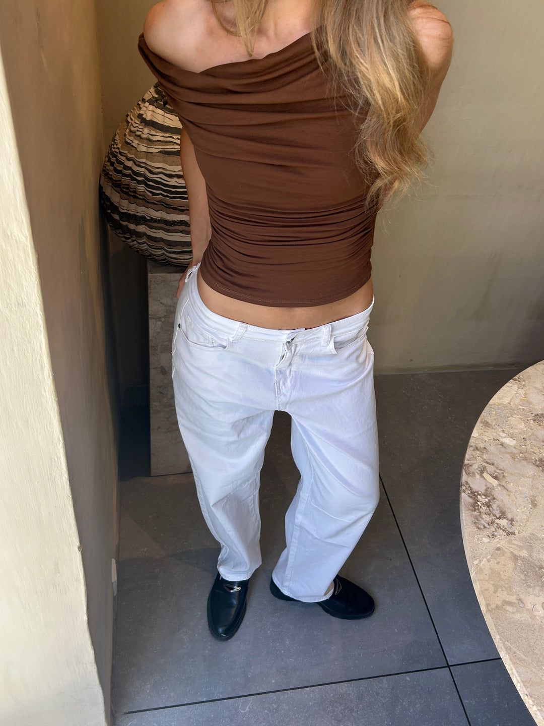 Rosalia baggy Jeans - Hvid