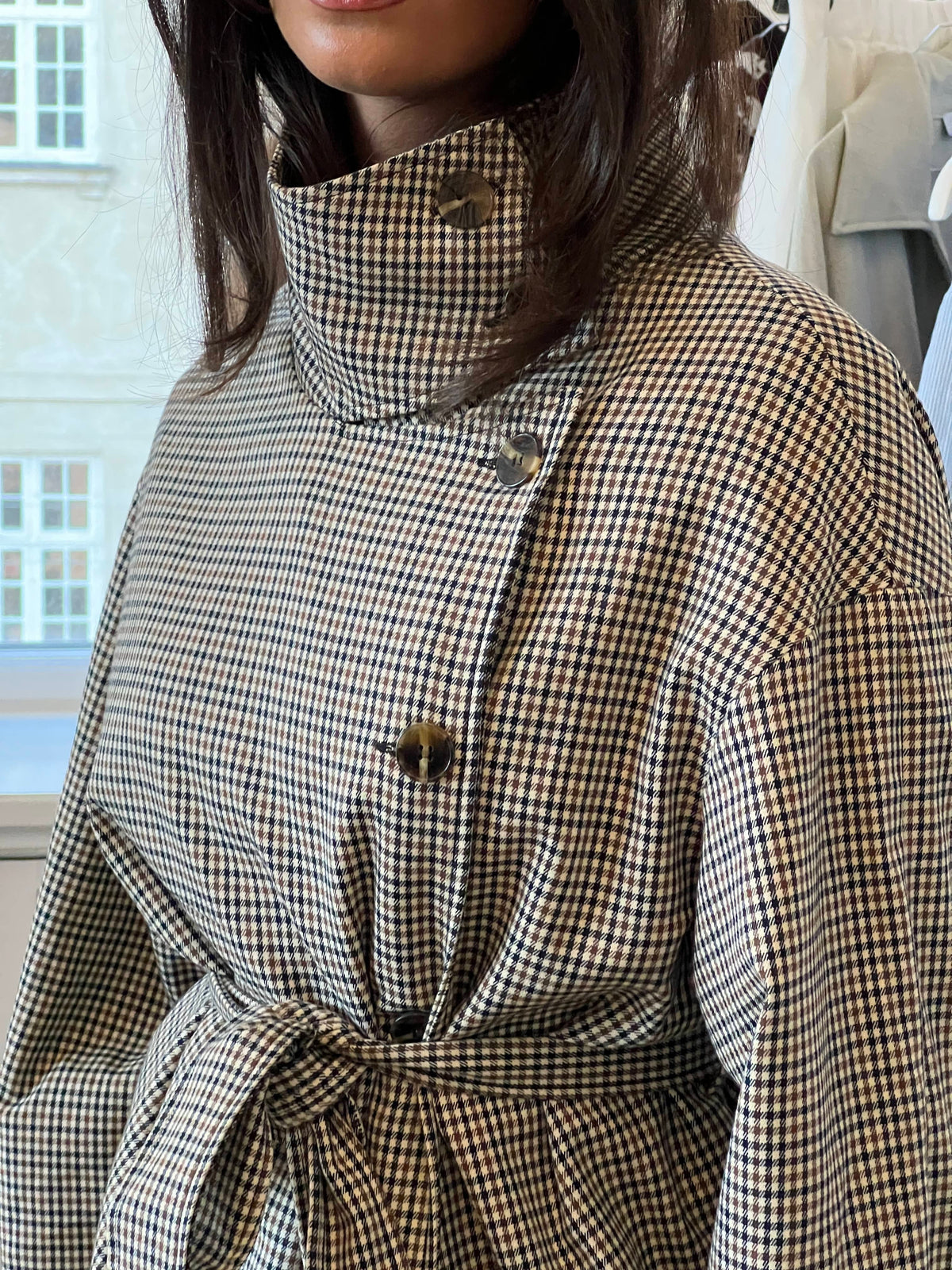 Alessia Funnel Neck Jakke Ternet