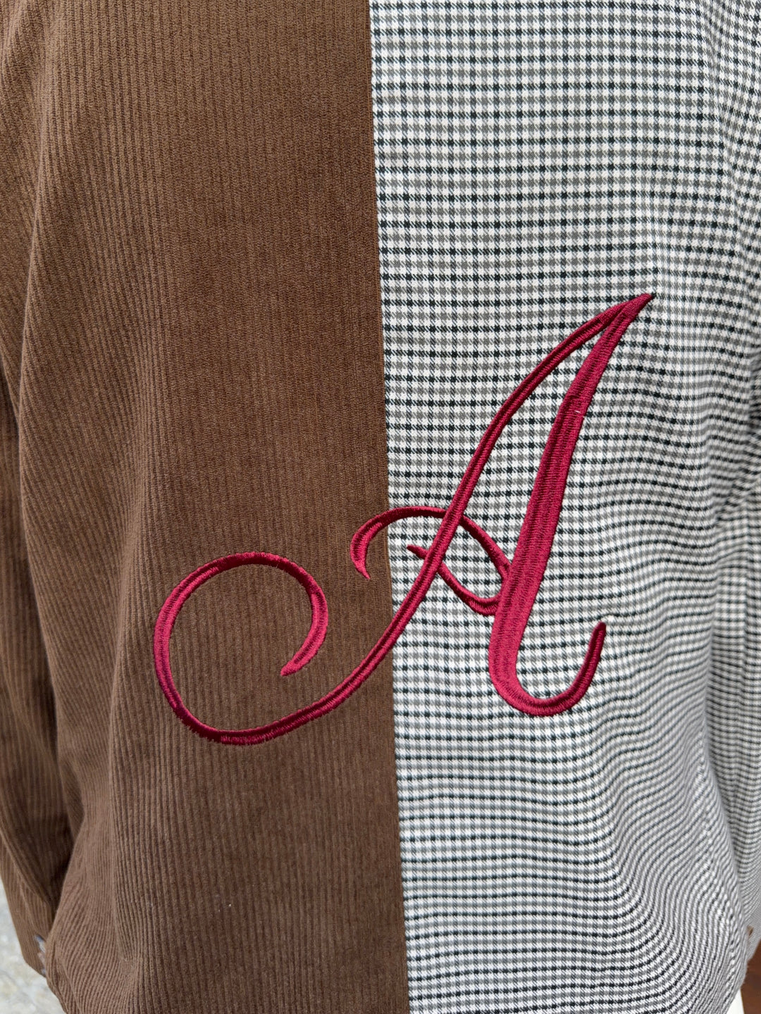 Anine dobbelt blazer - Mørkebrun/tern