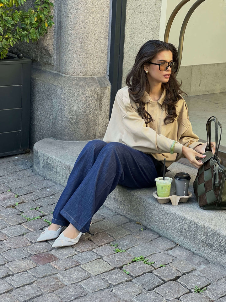 Jua denim bukser - Medium blå