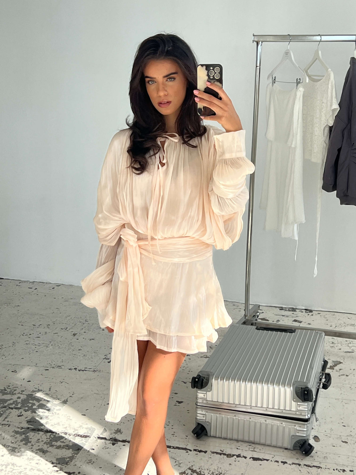 Kalia Mini Kjole Beige