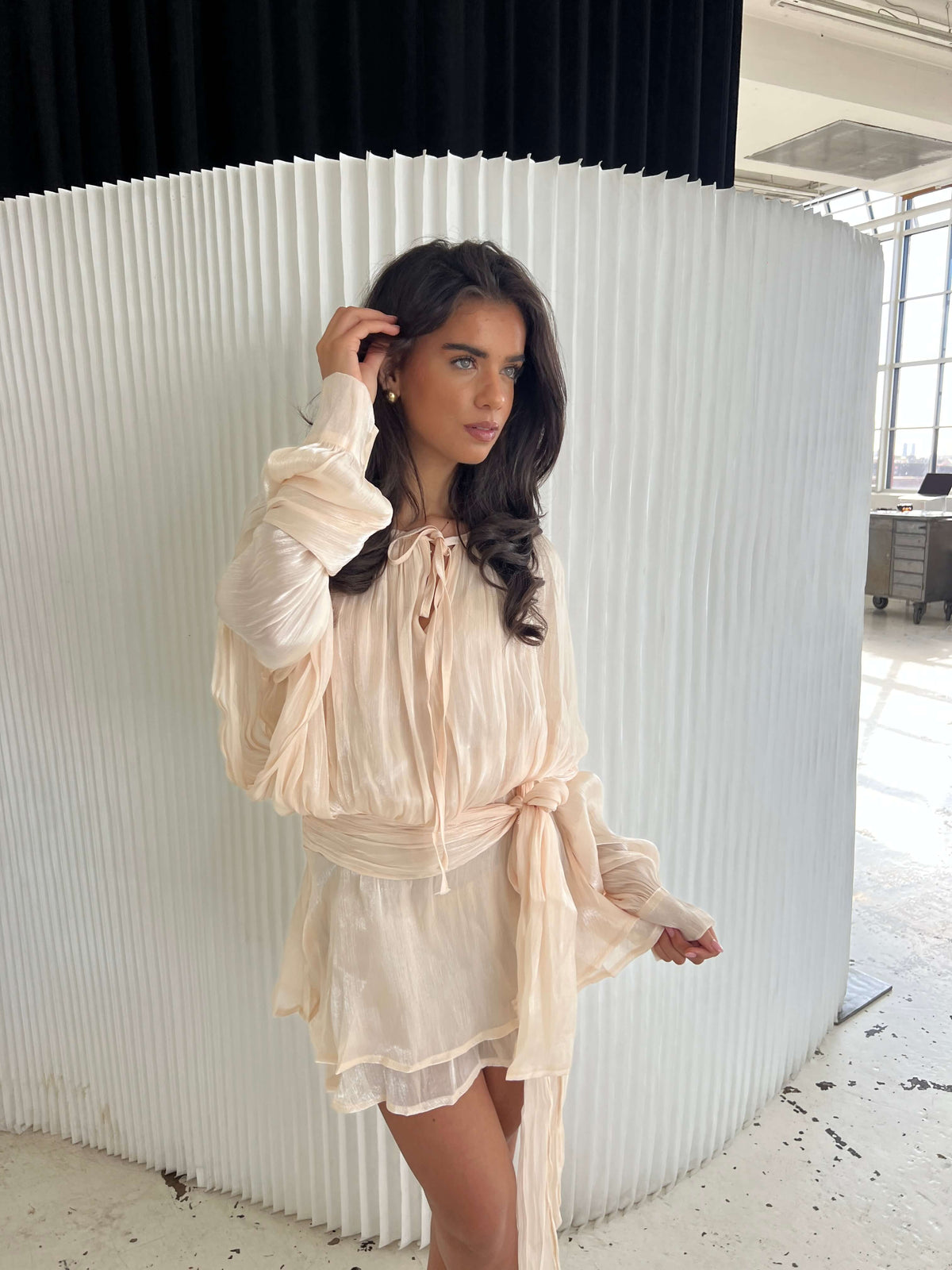 Kalia Mini Kjole Beige