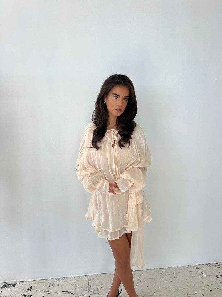 Kalia mini kjole - Beige