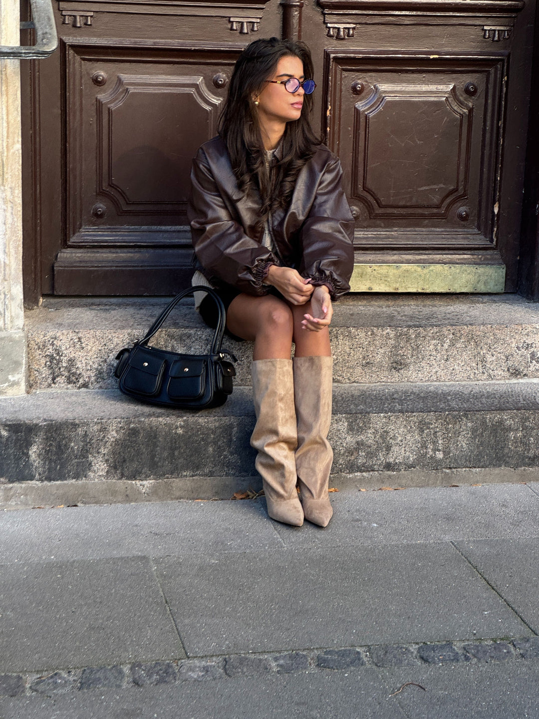 Karla skuldertaske - Sort