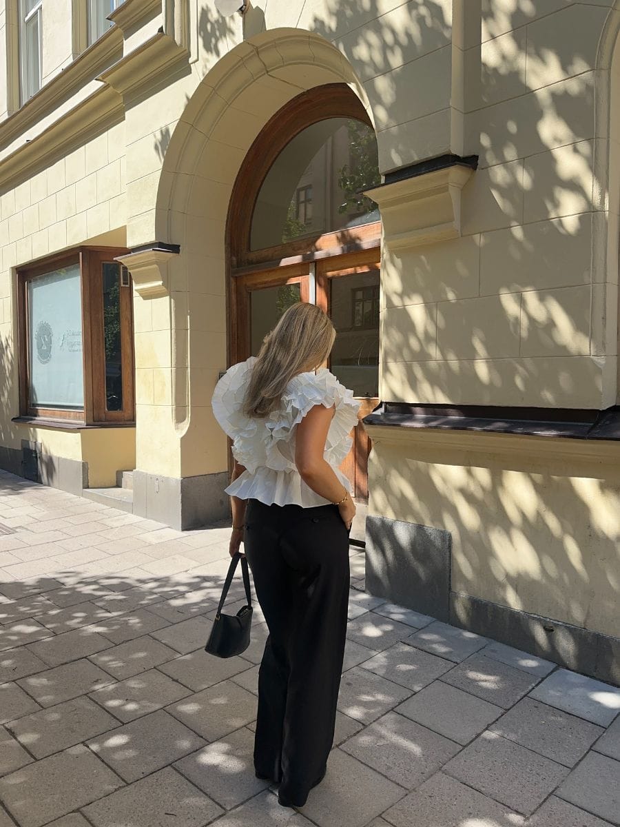 Lia Flæse Top Hvid