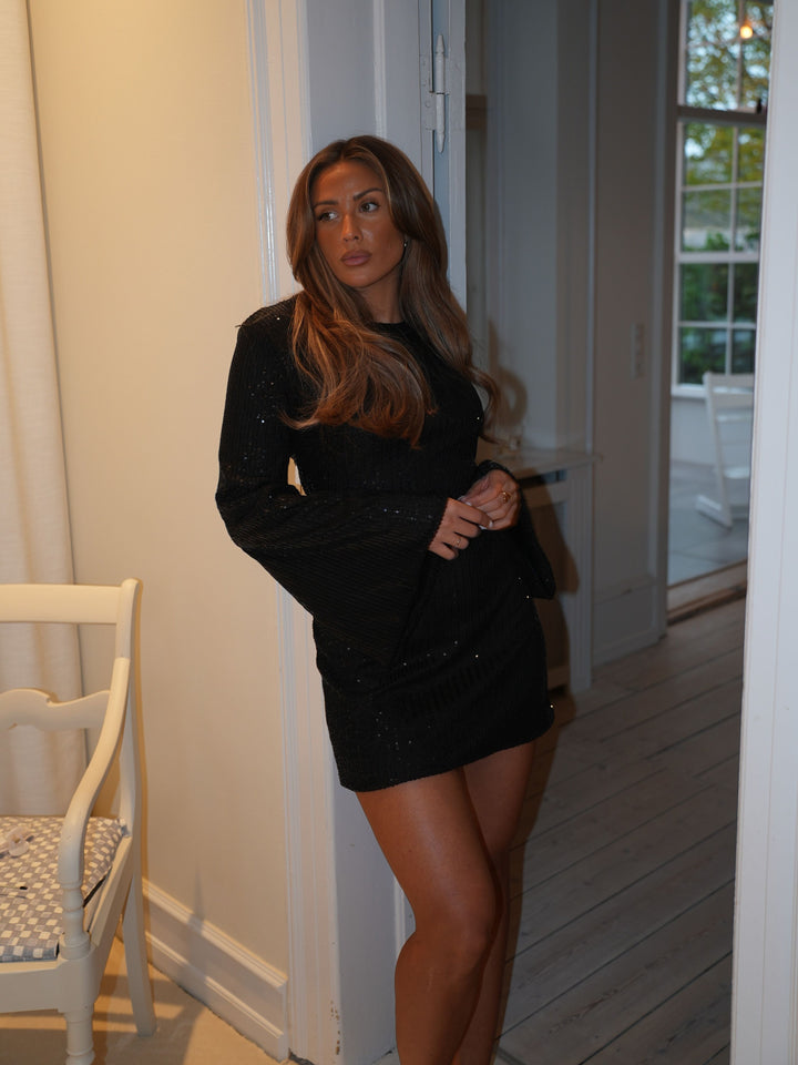 Lola glitter kjole - Sort