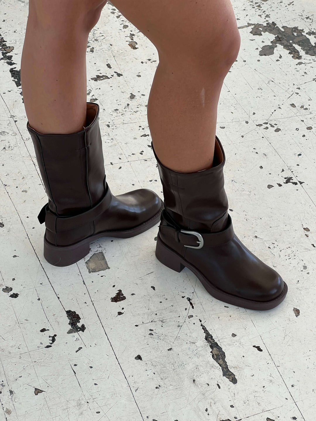 Lua buckle støvler - Mørkebrun