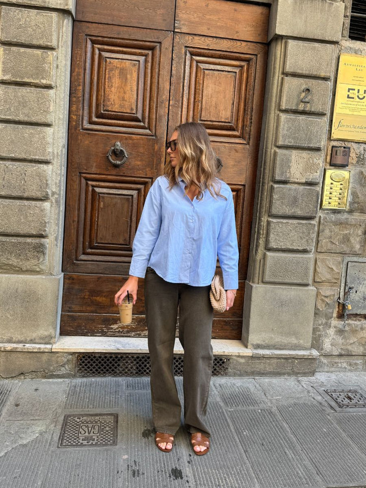 Maddy lavtaljet jeans - Brun