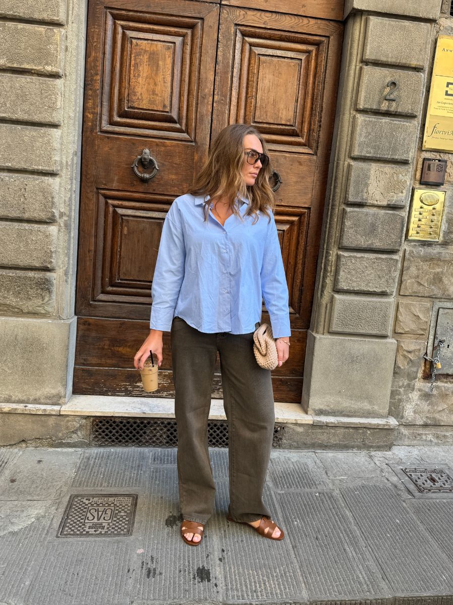 Maddy lavtaljet jeans - Brun