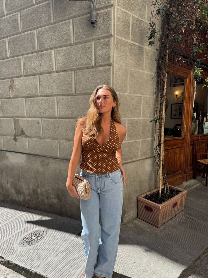 Maddy lavtaljet jeans - Lyseblå
