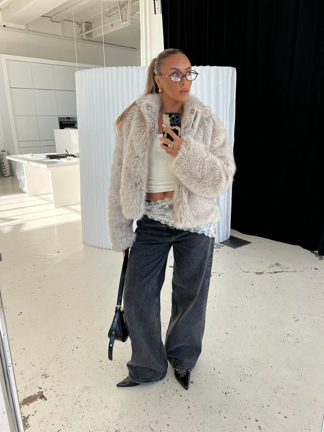 Marly lace scarf - Hvid