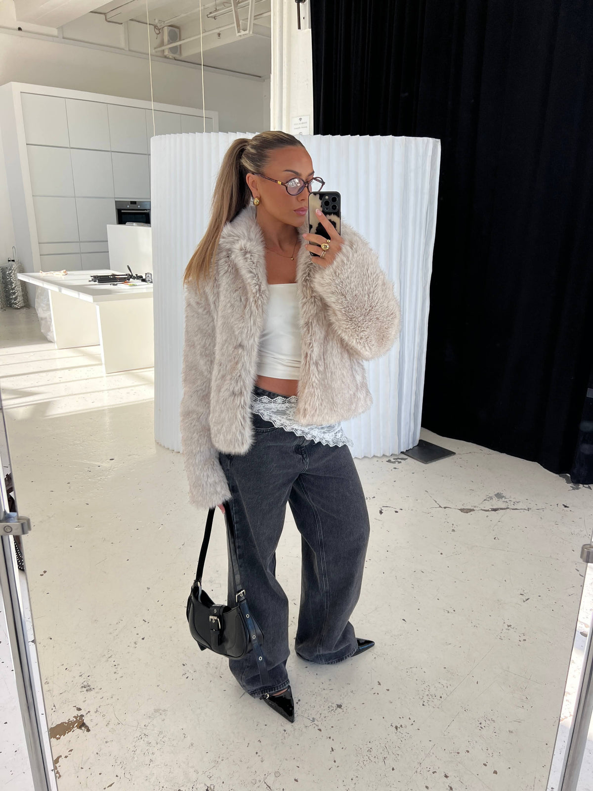 Marly Blonde Scarf Hvid