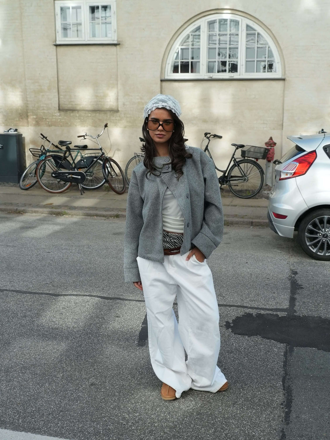 Marly lace scarf - Hvid