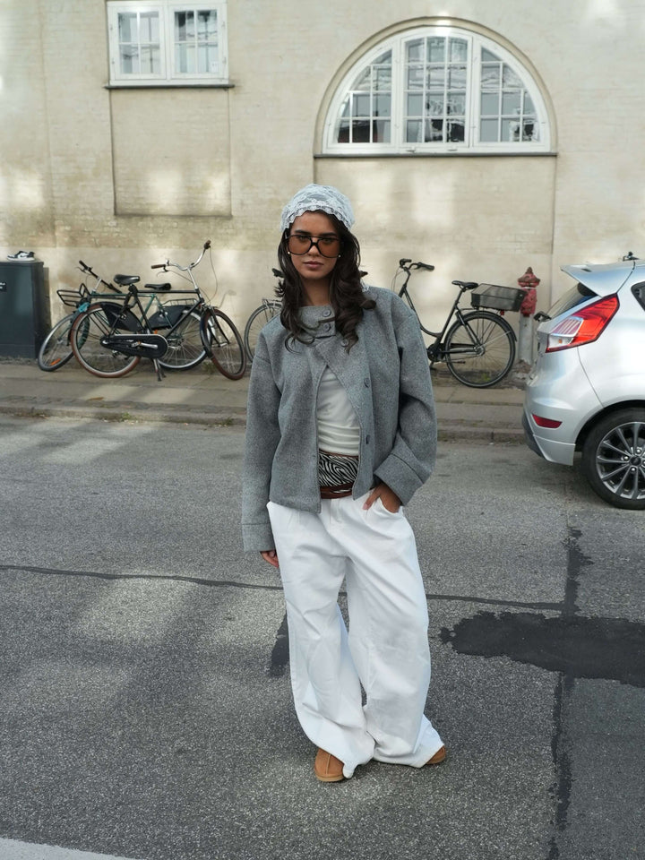 Marly lace scarf - Hvid