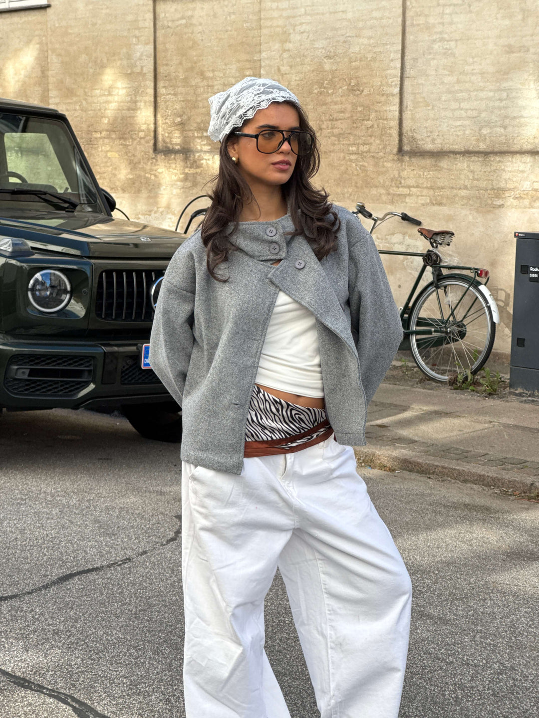 Marly lace scarf - Hvid