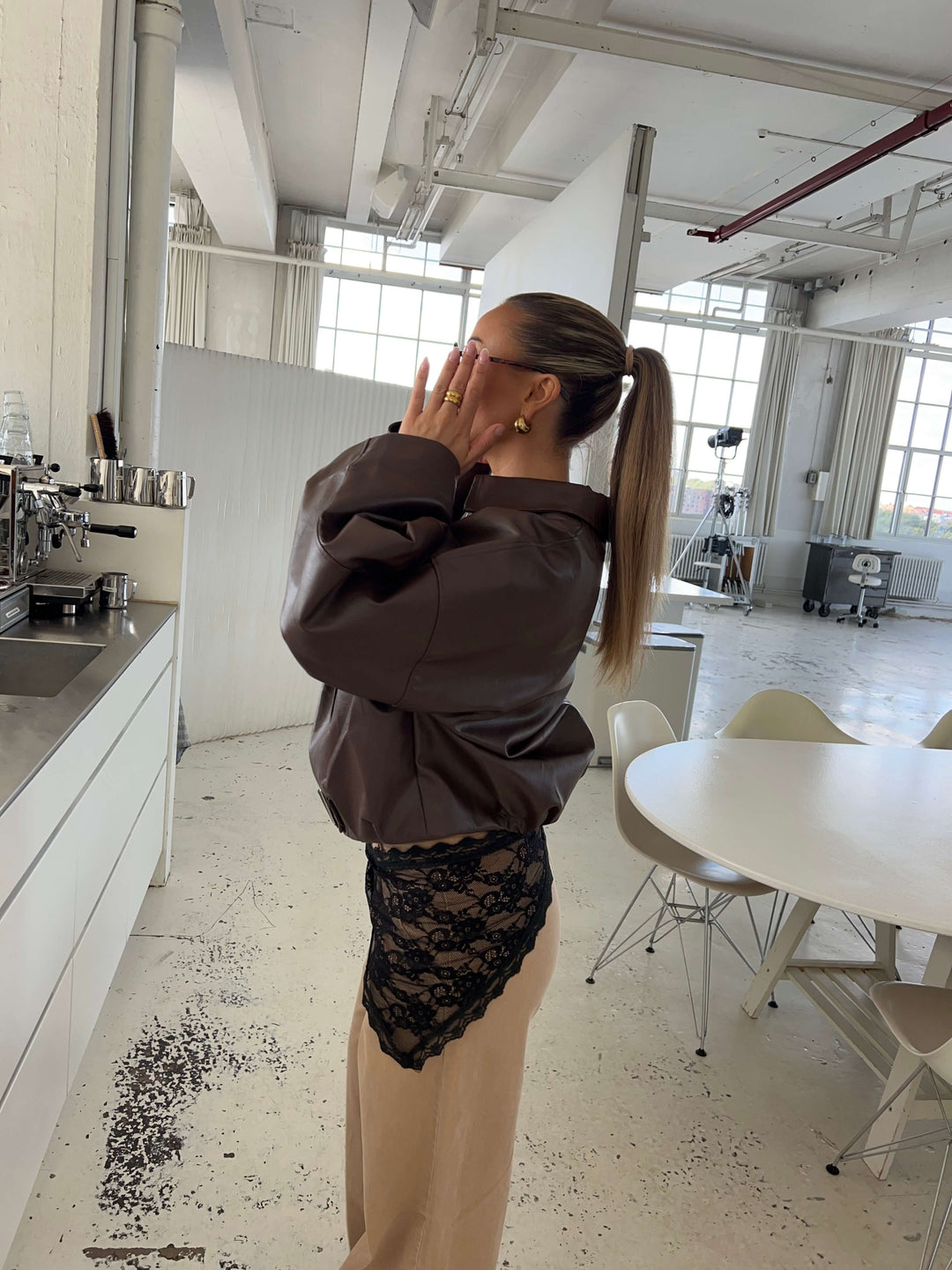 Marly lace scarf - Sort