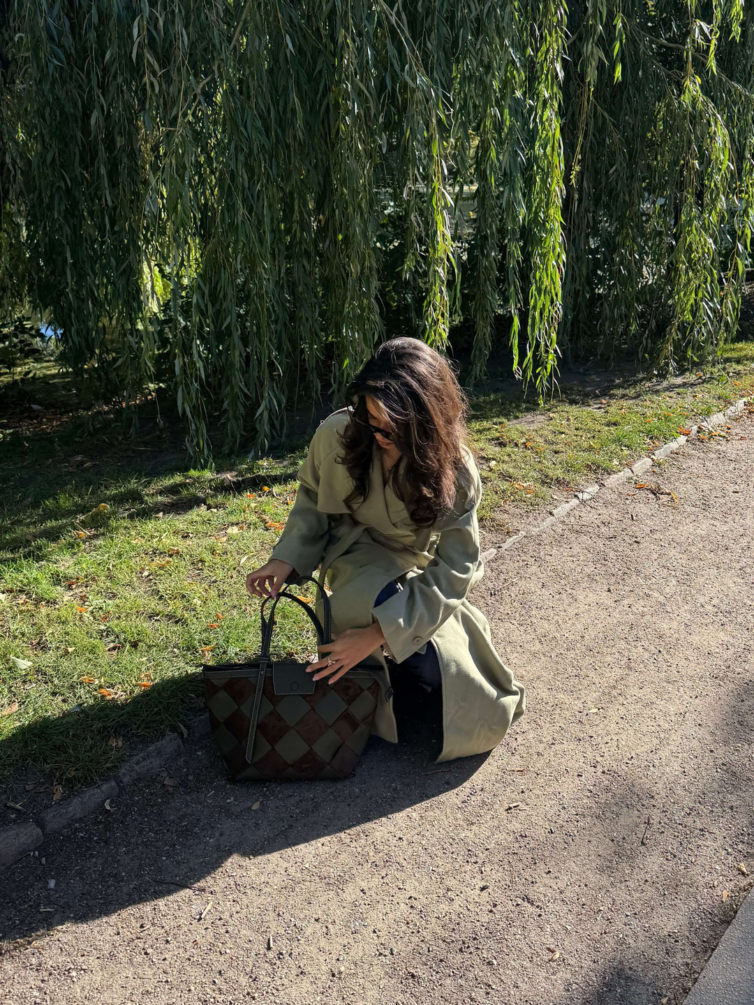 Mynte maxi frakke - Limegrøn