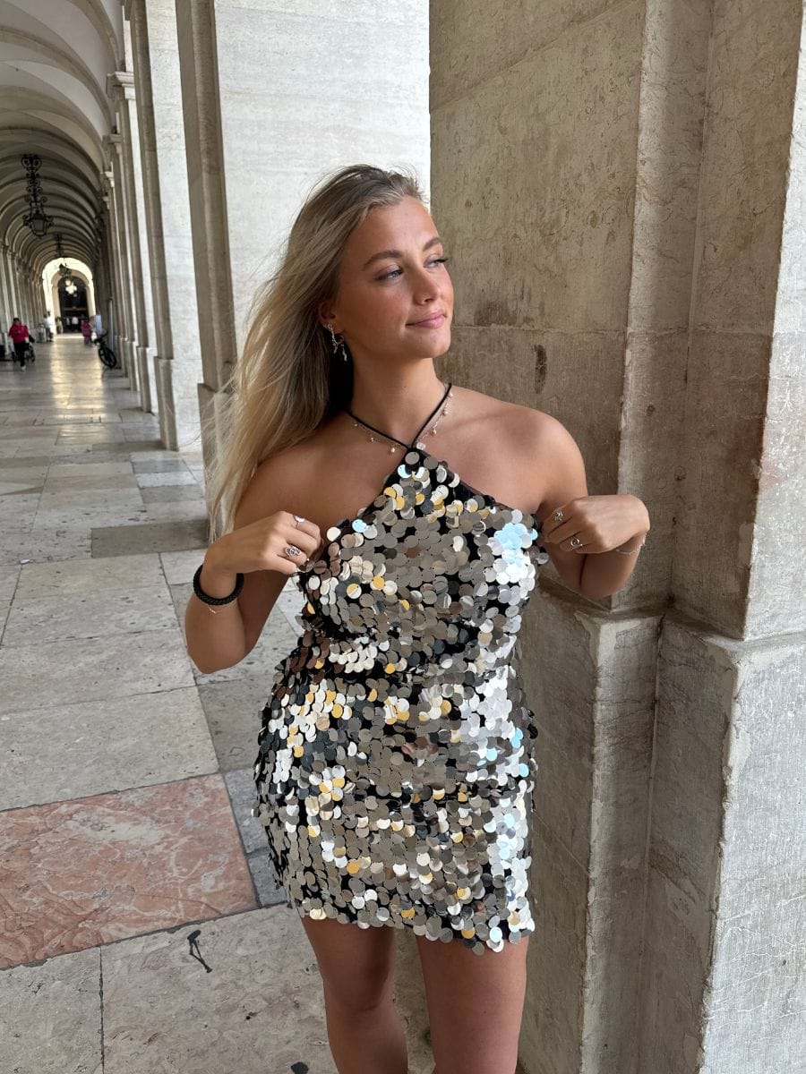 Nova Palliet Kjole Grå