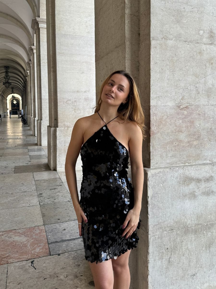 Nova Palliet Kjole Sort